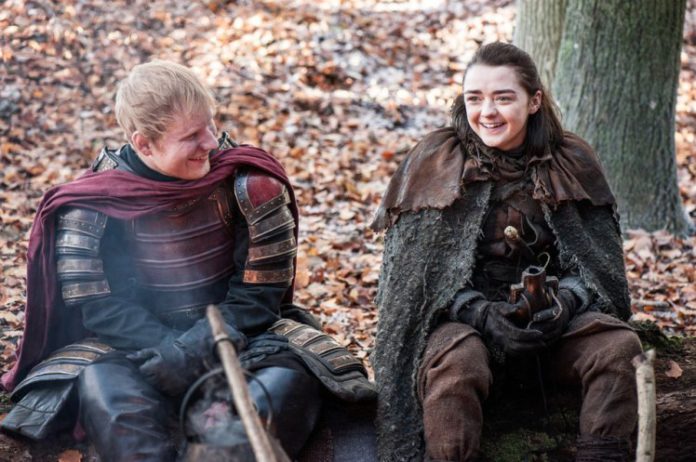 Ed Sheeran and Maisie Williams (Picture: HBO)